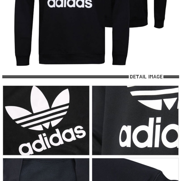 NWT Adidas Originals Trefoil Hoodie Ink - Picture 5 of 5